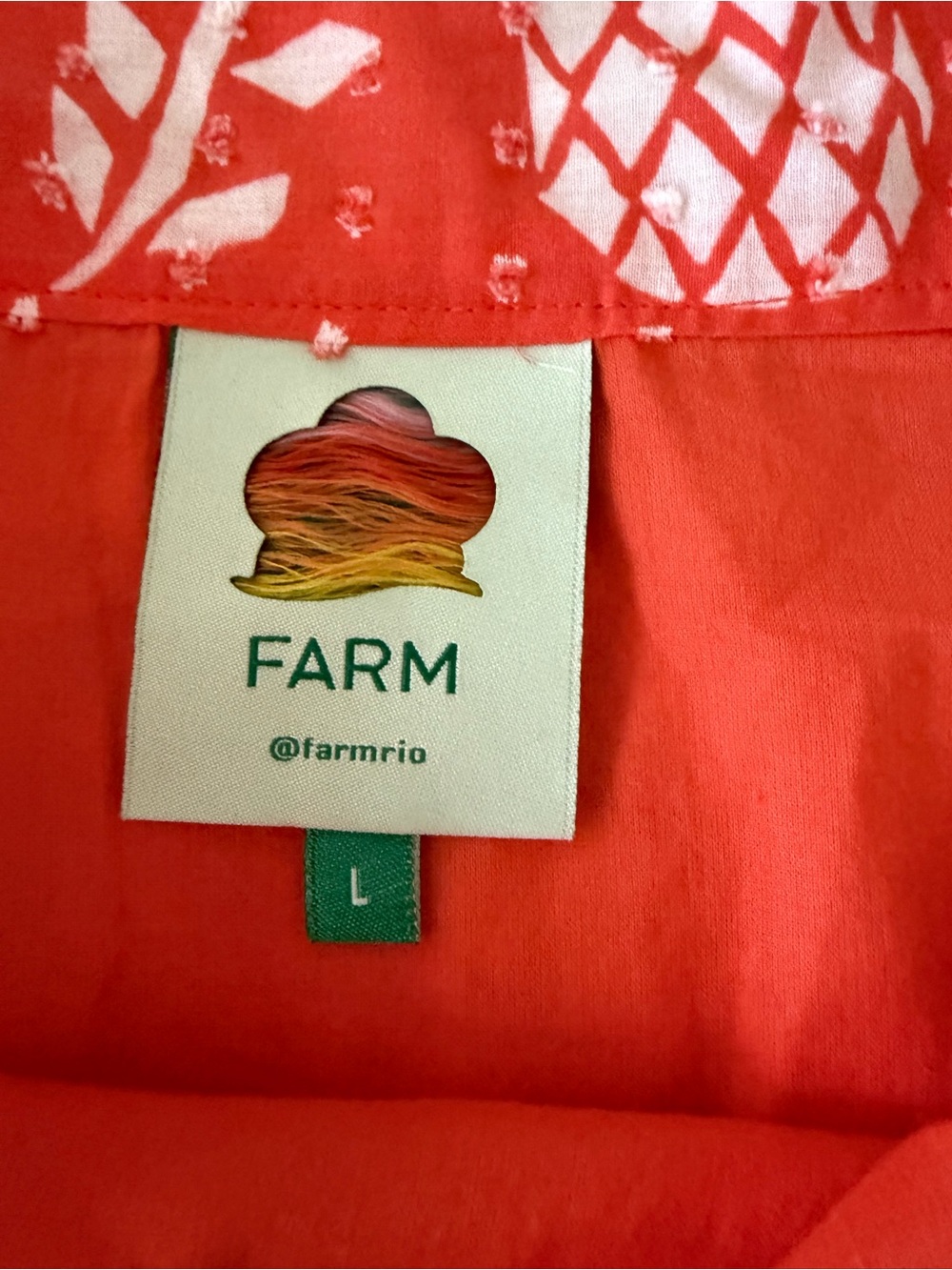 FARM Rio Coral Red and White Floral Two-Piece Set - Picture 12 of 15